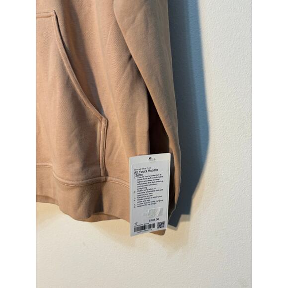 NWT Lululemon All Yours Hoodie French Terry Sz 12  Beech Wood MSRP $108 - Picture 2 of 5